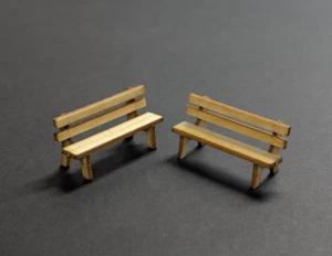 Set of 12 O Scale Wood Park Picnic Benches Scenery Building Kit O Gauge - Picture 1 of 2