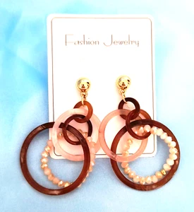 New with Tags Fashion Jewelry  Teens Women's Dangle/Drop Earrings Multicolor - Picture 1 of 15