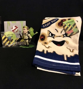 Loot Crate Ghostbusters 35th Anniversary Slimer Figure, Hand Towel & Pin - Picture 1 of 1