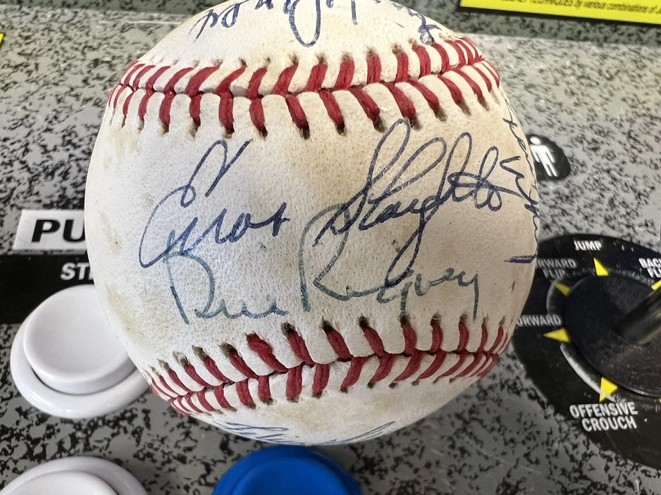 Vintage Signed Autographed NL Baseball Enos Slaughter Bill Rigney Hank Sauer +13 - Image 1 of 4