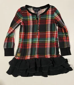 Ralph Lauren Girls Plaid Holiday Dress Size 4 - Picture 1 of 5
