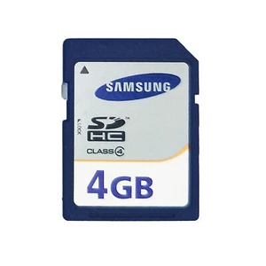 Samsung 4 GB SD SDHC Memory Card 4GB Class 4 32 x24 x2.1mm Secure Digital SD New - Picture 1 of 2