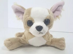 Ganz Webkinz Puppy Dog Chihuahua Stuffed Animal Big Glassy Eyes Pink Ears 7" - Picture 1 of 10