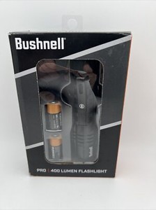 Bushnell Pro 400 Lumen LED Flashlight & Batteries , Black ,3 Modes , New GR3
