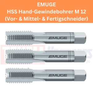 1 Satz EMUGE HSS Hand-Gewindebohrer M 12 (Vor- & Mittel- & Fertigschneider) - Bild 1 von 1