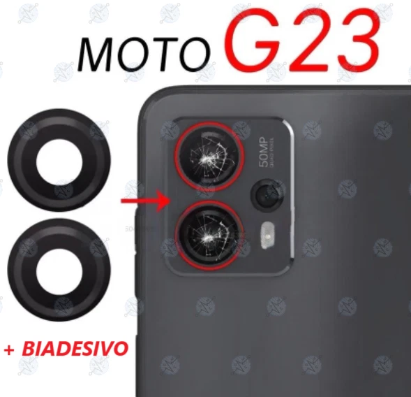 VETRO RICAMBIO FOTOCAMERA POSTERIORE MOTOROLA MOTO G23 XT-2333 XT2333 + BIADESI