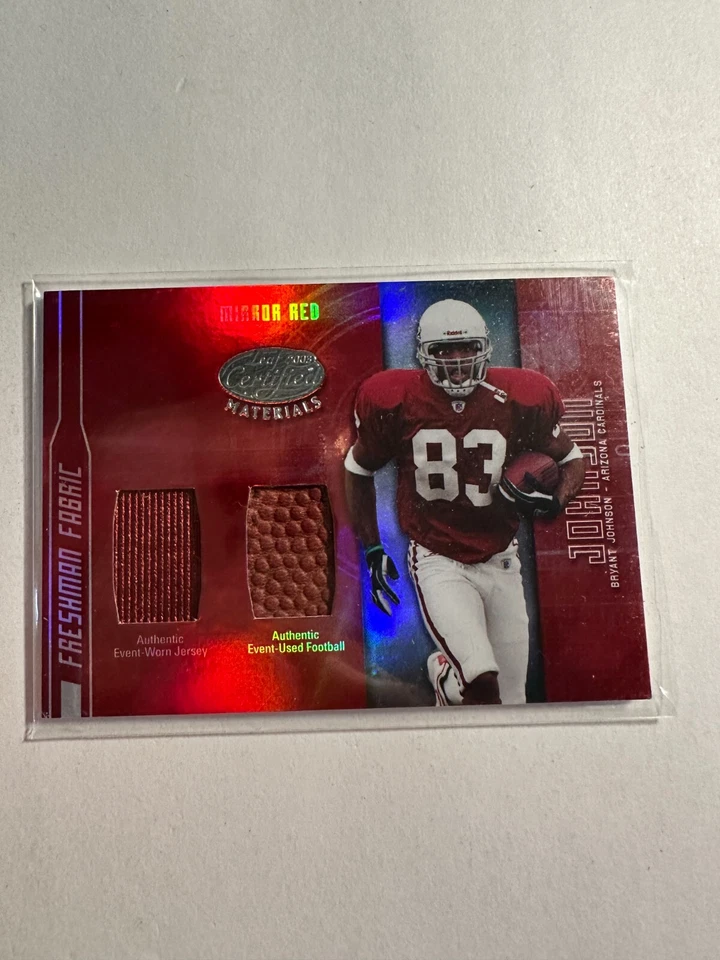 K131,371 - 2003 Leaf Certified Mirror Red #168 Bryant Johnson Jersey/FB #/150 - Image 1 of 1
