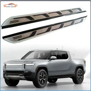Fits For Rivian R1T 2022 2023 2024 Running Boards Pedals Side Steps Nerf Bar - Imagen 1 de 7