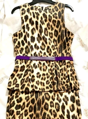 Nuevo ~ ZARA ~ TOP PEPLUM ESTAMPADO LEOPARDO ~ Algodón ~ Pequeño Foto 1 de 4