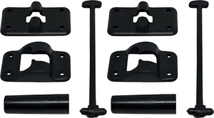 RV Camper Door Catch Latch Holders T-Style with Door Stops, Black - Pack of 2 - Picture 1 of 2