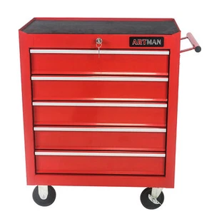 New 5 DRAWERS MULTIFUNCTIONAL TOOL CART WITH WHEELS-RED - Picture 1 of 8