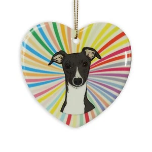 Whippet Heart Ornament - Ceramic - Picture 1 of 1