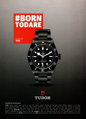 Tudor Black Bay Dark 79230DK Original Australian A4 Print Ad Circa 2020 - Image 1 of 3