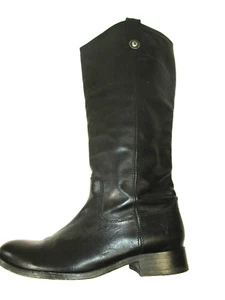 Botas altas Frye para mujer talla 7B Melissa botón cuero negro 77167 B20 - Imagen 1 de 9