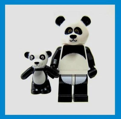 SELLADO Lego Serie de Películas Panda Traje Chico Mascota + Bebé Oso de Peluche Minifigura Disfraz Foto 1 de 3