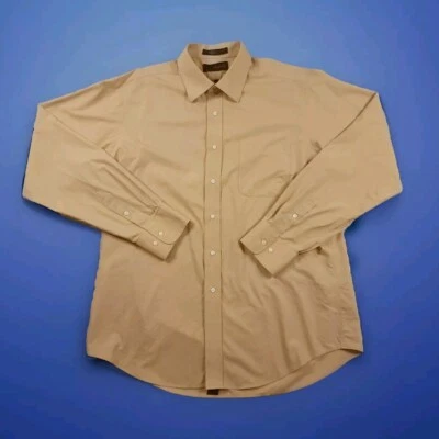 Camisa Marshall Field's Vintage Sin Botones Manga Larga Dorada Talla 16.5-38/37 Foto 1 de 4