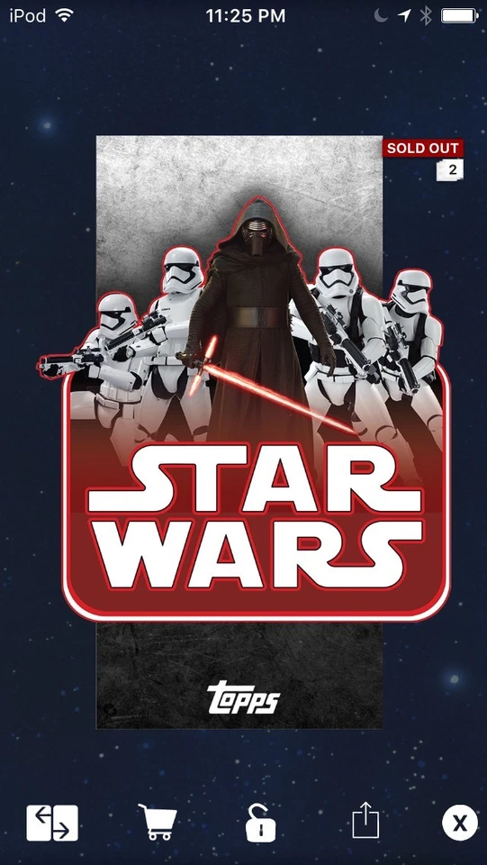 Topps Star Wars Digital Card Trader Kylo Ren Retro Stickers Insert - Image 1 of 1