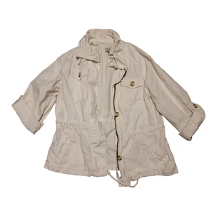 Ann Taylor Loft Cotton White Field Jacket XS - Picture 1 of 3