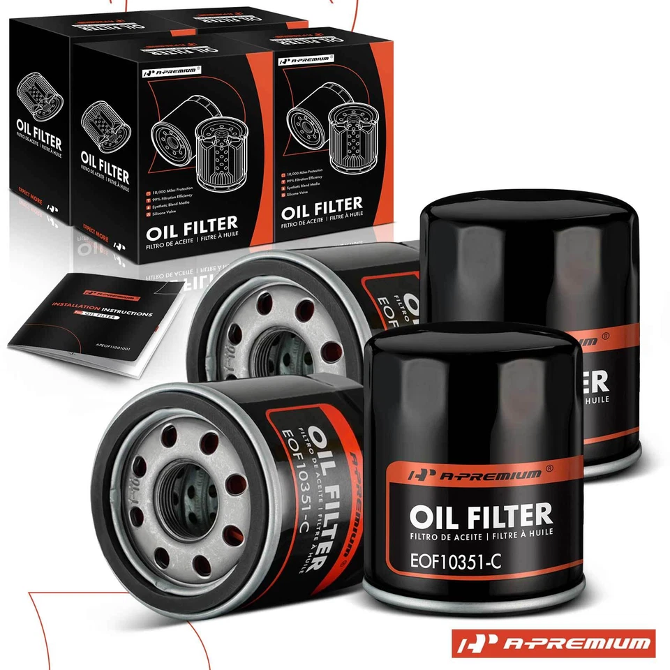 4x New Engine Oil Filter for Chevrolet Silverado 1500 GMC Sierra 1500 10K Miles - Image 1 of 4