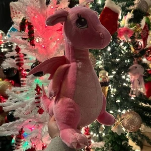Aurora World Dragon Sparkle Tales Dahlia Plush Toy Stuffed Animal Pink - Picture 1 of 10
