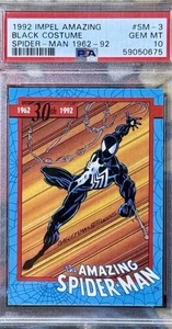 1992 Impel Amazing Spider-Man 1962-92 #SM-3 Black Costume PSA 10 💎 Pop 3 - Picture 1 of 2