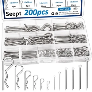 200-tlg. Splinte Sortiment Set 304 Edelstahl AHK Pin Clip Traktor USA - Bild 1 von 6
