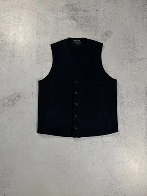 Filson Mackinaw Wool Black Vest Men's Button Gilet Made in USA Size S - Image 1 of 4