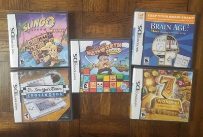 Nintendo DS Puzzle Juego Lote de 5 Brain Age Crucigrama Foto 1 de 4