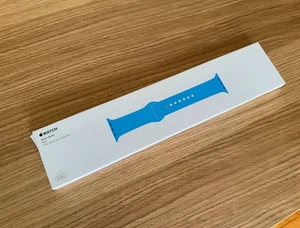 Bracelet sport Apple Watch 42 mm bleu 316L broche inox - Photo 1 sur 2