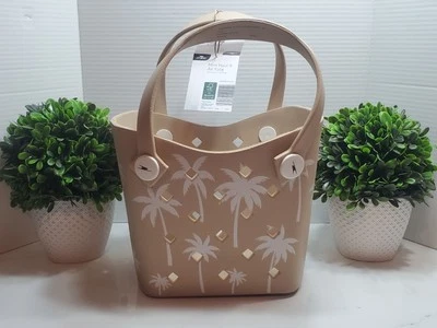 Aldi Crane Cute Beige Palm Tree Mini Haul-It-All Tote Bag 🌴  NWT 2025 - Image 1 of 4