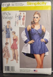 Simplicity 8139 Women's Swim Suit Cover Up 14-22 Uncut Vintage Swimsuit Pattern - Picture 1 of 3