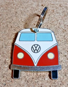 2015 Red & White "VW BUS " KEYCHAIN...by Plasicote - Picture 1 of 2