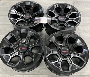 17* Inch 17x8 6*139.7 +5 Matte Black Toyota TRD SET OF (4) - Picture 1 of 8