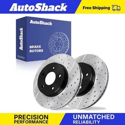 Front Drilled Slotted Brake Rotors for Chevy Equinox 2002-2007 Saturn Vue - Image 1 of 4
