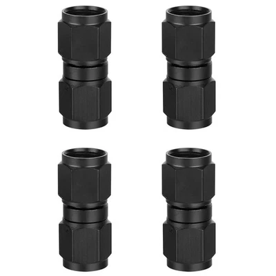 4X 6AN Female to 6AN Female Coupler Alloy Universal Swivel Fitting Connector - Image 1 of 4