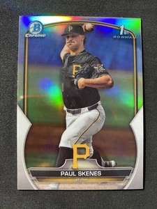 Bowman Draft Paul Skenes 2023 refractor cromado primer #BDC-14 Piratas novato - Imagen 1 de 2