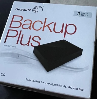 Seagate Backup Plus 3tb External Hard Drive USB 3.0 Tested Desktop Storage HDD - Image 1 of 4