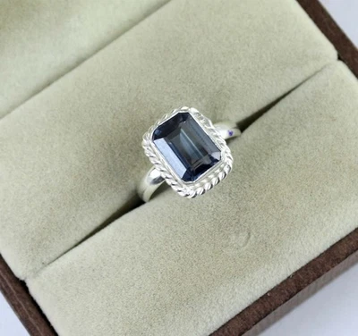 Certificato Naturale Colore Cangiante Zaffiro 7.45 Carato Smeraldo Taglio Gemma - Immagine 1 di 4