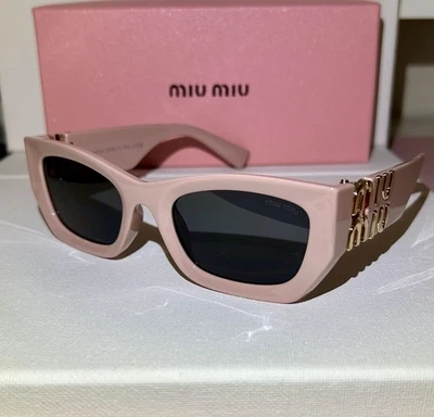 Gafas de sol Miu Miu MU 09WS 1AB5S0 rosa dorado azul oscuro lentes para mujer auténticas Foto 1 de 4