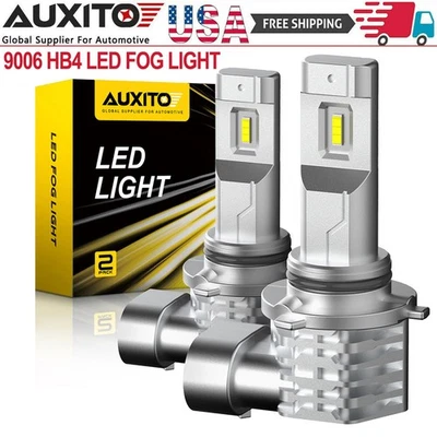 2PCS AUXITO 9006 HB4 144 SMD LED Driving DRL Fog Light Bulbs 6000K Xenon White - Image 1 of 4