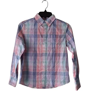 NWT Crewcuts J. Crew Plaid Washed Button-Down Shirt Top Multicolor Boys Size 10 - Picture 1 of 10