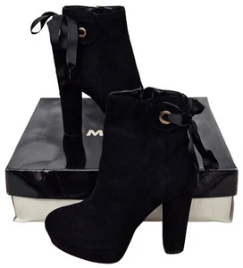 MISS KG Sheree Black Zip Up Round Toe Block Heel Boots Ladies EU 36 UK 3 - Picture 1 of 9