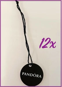 PANDORA | 12 ETIQUETAS DE JOYERÍA DE AUTENTICIDAD NUEVAS AUTÉNTICO LOGOTIPO REDONDO RARO MINORISTA EE. UU. - Imagen 1 de 8