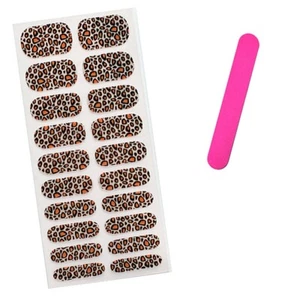 Full Size Nail Wraps Stickers Leopard Self-Adhesive DIY Stylish Self Stick Gift - Picture 1 of 3