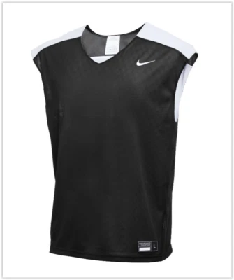 Новый с Ярлыками Nike DRI-FIT двусторонний лакросс практика Джерси черный белый BQ3129-012, L - Изображение 1 из 4