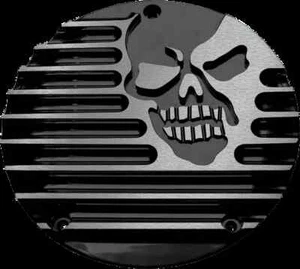 CO Derby Cover Black Machine Head w Mount Hardware Dyna Street Bob 06-17 - Picture 1 of 3