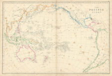 The Pacific Ocean by Edward Weller. Polynesia Micronesia Melanesia 1860 map