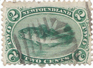 Newfoundland  Codfish SC. # 24  1865-1875 FIRST CENTS Issue