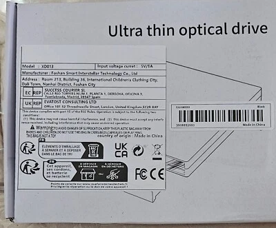 EXTERNAL DUAL INTERFACE USB 3.0/TYPE-C OPTICAL CD DVD+/-RW PLAYER WRITER DRIVE ~ - Image 1 of 4