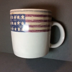 Taza de café bandera americana taza de té Patriot Stars rayas patriótica EE. UU. rústica - Imagen 1 de 10